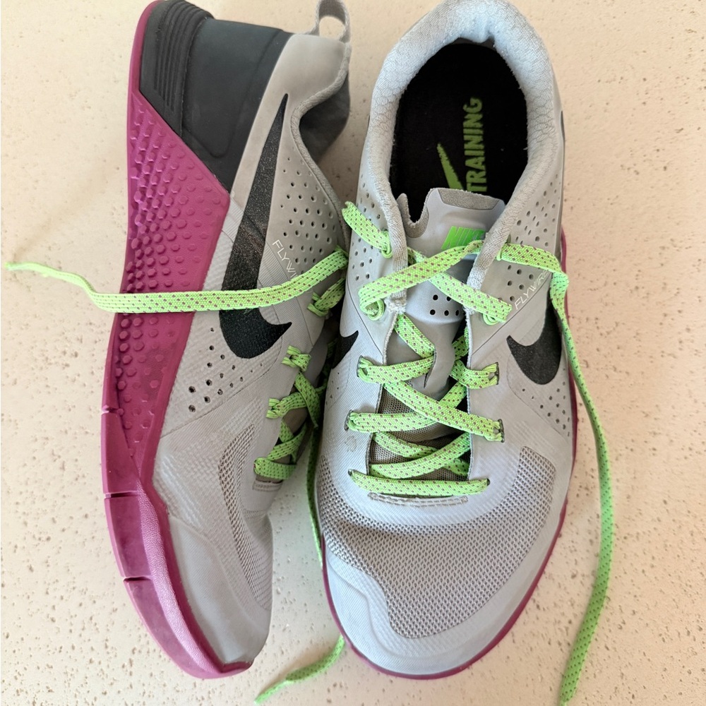 Nike Women's Athletic Shoes - Gray, Pink, and Green